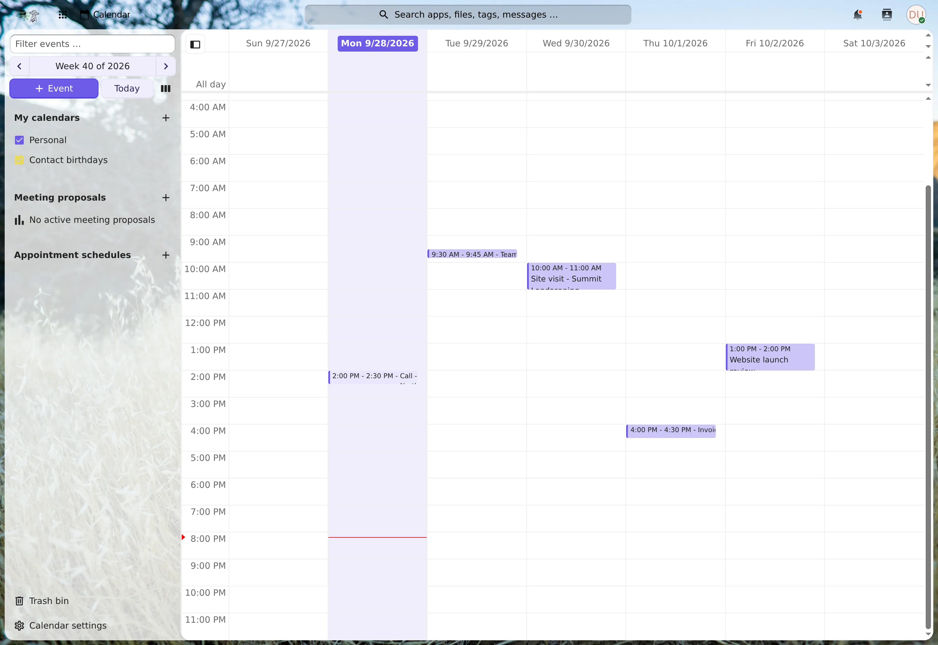 A week of team events